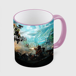 Кружка 3D Titanfall Battle, цвет: 3D-розовый кант