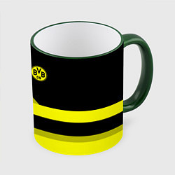 Кружка 3D BVB FC: Yellow style, цвет: 3D-зеленый кант