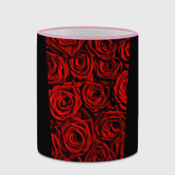 Кружка 3D Унисекс / Красные розы, цвет: 3D-розовый кант — фото 2