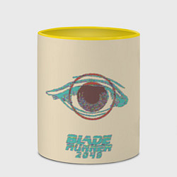 Кружка 3D Blade Runner 2049: Eyes, цвет: 3D-белый + желтый — фото 2
