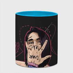 Кружка 3D Face Star, цвет: 3D-белый + небесно-голубой — фото 2