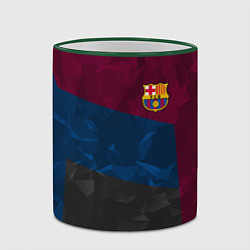 Кружка 3D FC Barcelona: Dark polygons, цвет: 3D-зеленый кант — фото 2