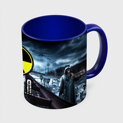 Кружка 3D S.T.A.L.K.E.R: Дима, цвет: 3D-белый + синий