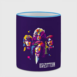 Кружка 3D Led Zeppelin: Violet Art, цвет: 3D-небесно-голубой кант — фото 2