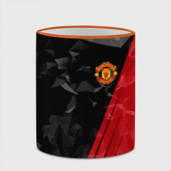 Кружка 3D FC Manchester United: Abstract, цвет: 3D-оранжевый кант — фото 2