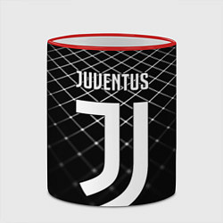 Кружка 3D FC Juventus: Black Lines, цвет: 3D-красный кант — фото 2