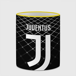 Кружка 3D FC Juventus: Black Lines, цвет: 3D-желтый кант — фото 2