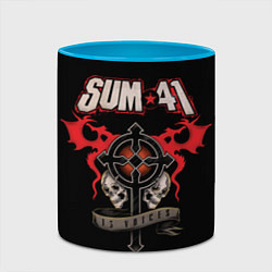 Кружка 3D Sum 41: 13 Voices, цвет: 3D-белый + небесно-голубой — фото 2