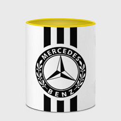 Кружка 3D Mercedes-Benz White, цвет: 3D-белый + желтый — фото 2