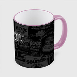 Кружка 3D AC/DC: Journalese, цвет: 3D-розовый кант