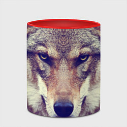 Кружка 3D Angry Wolf, цвет: 3D-белый + красный — фото 2