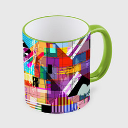 Кружка 3D RGB Geometry, цвет: 3D-светло-зеленый кант