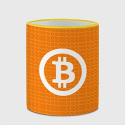 Кружка 3D Bitcoin, цвет: 3D-желтый кант — фото 2