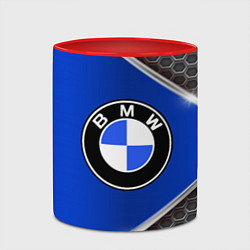 Кружка 3D BMW: Blue Metallic, цвет: 3D-белый + красный — фото 2