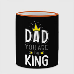 Кружка 3D Dad you are the King, цвет: 3D-оранжевый кант — фото 2