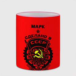 Кружка 3D Марк: сделано в СССР, цвет: 3D-розовый кант — фото 2
