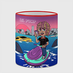 Кружка 3D Lil Pump on the water, цвет: 3D-красный кант — фото 2
