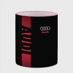 Кружка 3D Audi: Black Sport, цвет: 3D-розовый кант — фото 2