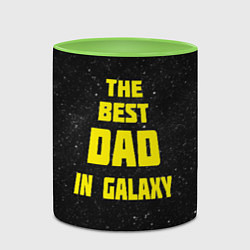 Кружка 3D The Best Dad in Galaxy, цвет: 3D-белый + светло-зеленый — фото 2