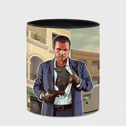 Кружка 3D GTA V: Michael, цвет: 3D-белый + черный — фото 2