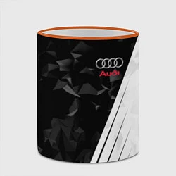 Кружка 3D Audi: Black Poly, цвет: 3D-оранжевый кант — фото 2