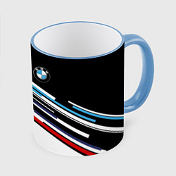 Кружка 3D BMW BRAND COLOR БМВ, цвет: 3D-небесно-голубой кант