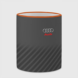 Кружка 3D Audi: Grey Sport Line, цвет: 3D-оранжевый кант — фото 2