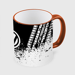 Кружка 3D Volkswagen: Black Spray, цвет: 3D-оранжевый кант