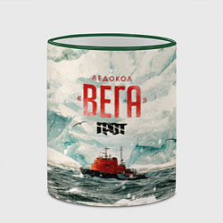 Кружка 3D Грот: Ледокол Вега, цвет: 3D-зеленый кант — фото 2