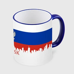 Кружка 3D Irkutsk: Russia, цвет: 3D-синий кант