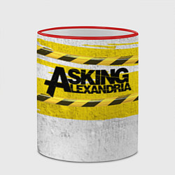 Кружка 3D Asking Alexandria: Danger, цвет: 3D-красный кант — фото 2