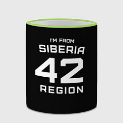 Кружка 3D Im from Siberia: 42 Region, цвет: 3D-светло-зеленый кант — фото 2