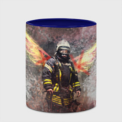 Кружка 3D Пожарный ангел, цвет: 3D-белый + синий — фото 2