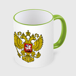 Кружка 3D Russian Patriot, цвет: 3D-светло-зеленый кант