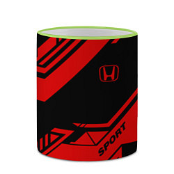 Кружка 3D Honda: Techno Sport, цвет: 3D-светло-зеленый кант — фото 2
