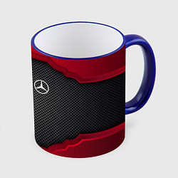 Кружка 3D Mercedes Benz: Metal Sport, цвет: 3D-синий кант