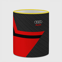 Кружка 3D Audi: Carbon Star, цвет: 3D-желтый кант — фото 2