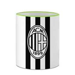 Кружка 3D AC Milan: Black & White, цвет: 3D-светло-зеленый кант — фото 2