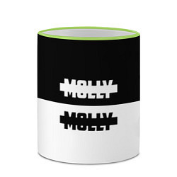 Кружка 3D Molly: Black & White, цвет: 3D-светло-зеленый кант — фото 2