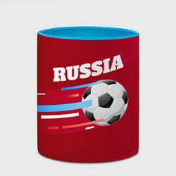 Кружка 3D Russia Football, цвет: 3D-белый + небесно-голубой — фото 2