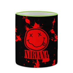 Кружка 3D Nirvana: Blooded Smile, цвет: 3D-светло-зеленый кант — фото 2