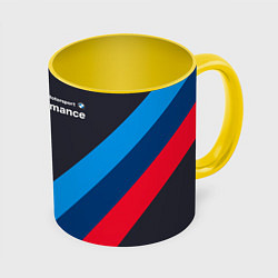 Кружка 3D BMW M Performance, цвет: 3D-белый + желтый