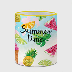 Кружка 3D Summer Time, цвет: 3D-желтый кант — фото 2