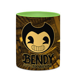 Кружка 3D Black Bendy, цвет: 3D-белый + светло-зеленый — фото 2