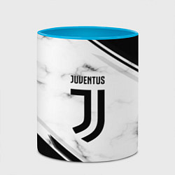 Кружка 3D Juventus, цвет: 3D-белый + небесно-голубой — фото 2