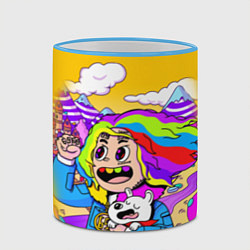 Кружка 3D 69 Rainbow, цвет: 3D-небесно-голубой кант — фото 2