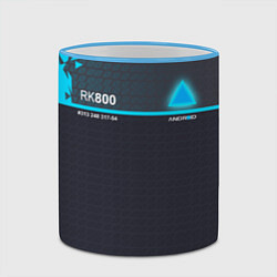 Кружка 3D Detroit: RK800, цвет: 3D-небесно-голубой кант — фото 2