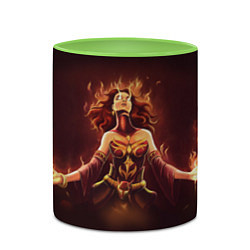 Кружка 3D Lina: Hell Flame, цвет: 3D-белый + светло-зеленый — фото 2