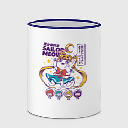 Кружка 3D Sailor Meow, цвет: 3D-синий кант — фото 2