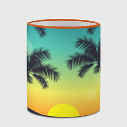 Кружка 3D Солнечный закат, цвет: 3D-оранжевый кант — фото 2